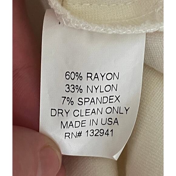 Amanda Uprichard Ivory Stretch A-Line Mini Dress Medium Office Streetwear Classy - Picture 13 of 13